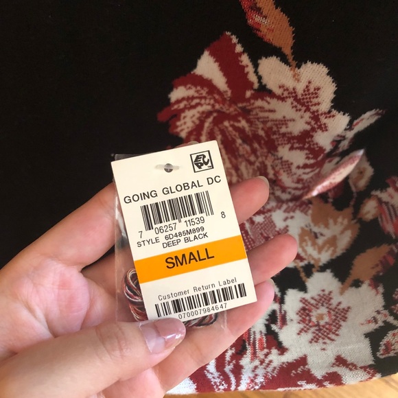 NWT INC Floral Sweater Dress - Picture 3 of 4